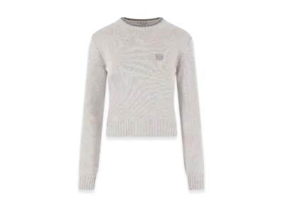 LOEWE Women's Sweater in Wool "Light Grey"