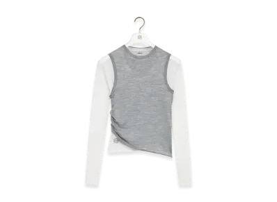 LOEWE Draped Sweater "Grey/White"