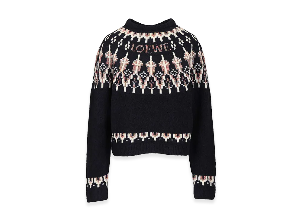 LOEWE Women's Wool Blend Sweater "Blue"