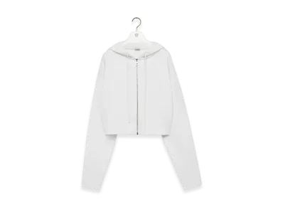 LOEWE Anagram Zip-Up Hoodie "White"
