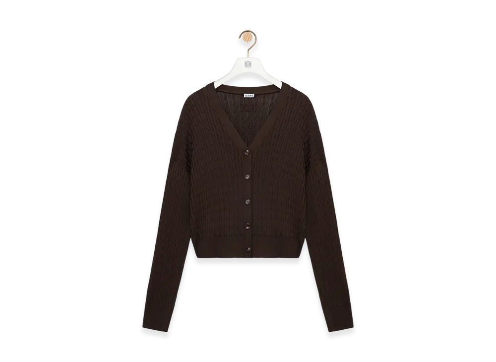 LOEWE Cardigan "Dark Brown"