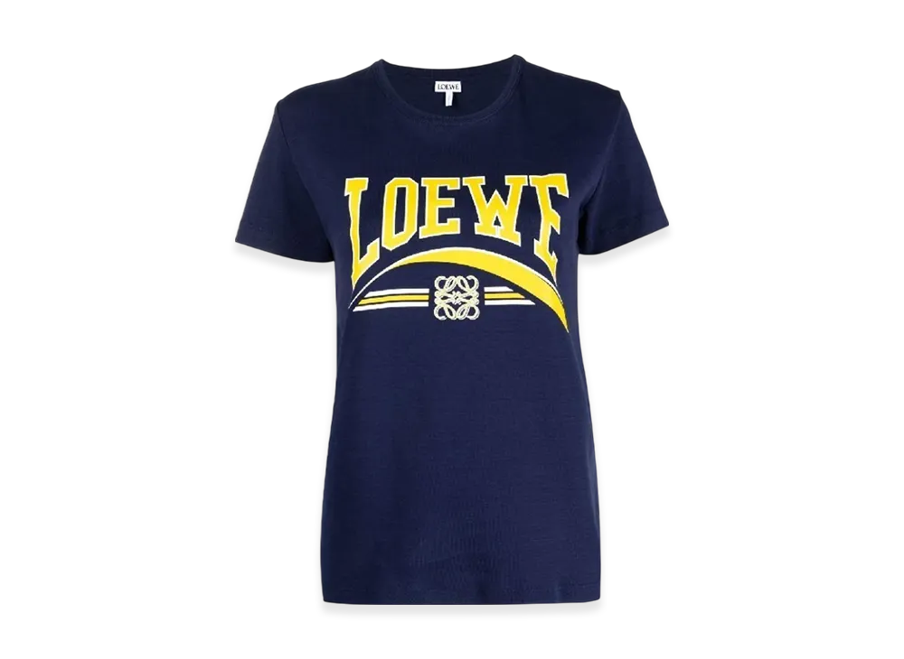 LOEWE Women's T-Shirt in Cotton Deep "Deep Blue"