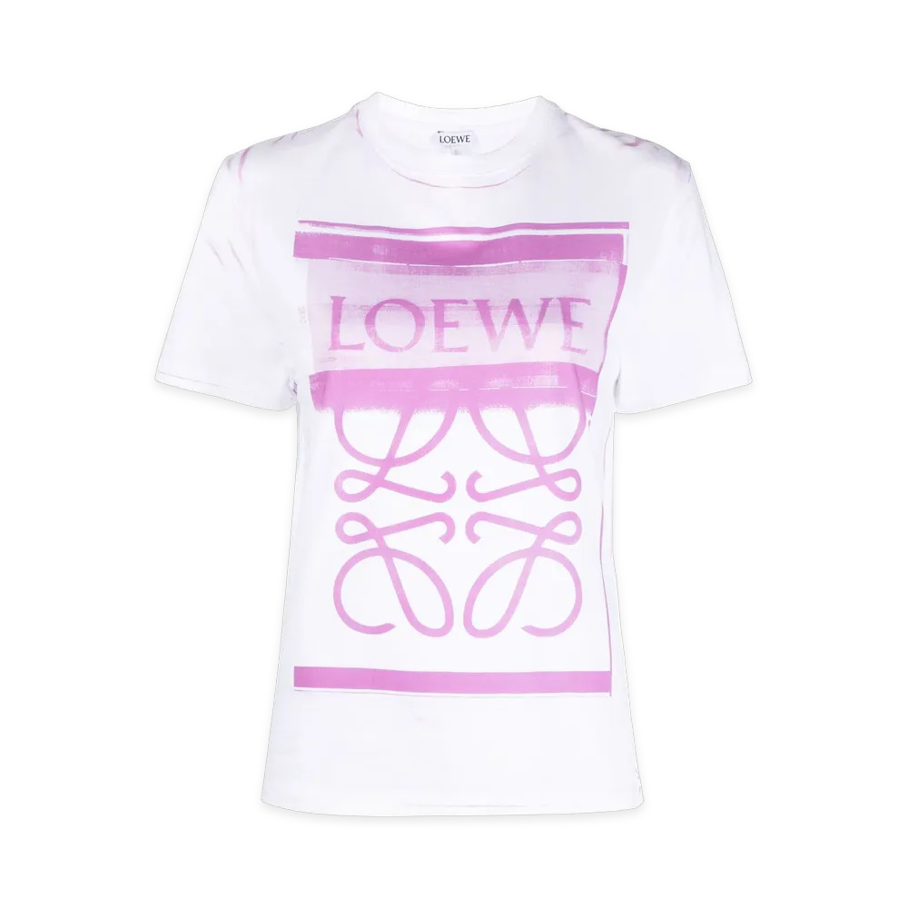 LOEWE Women's T-Shirts "White/Pink"
