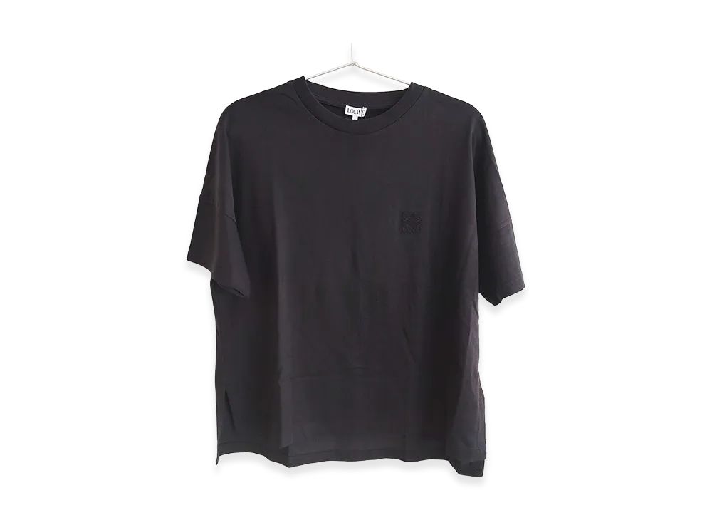 LOEWE Women's Anagram Embroidered Boxy Fit T-Shirt "Black"