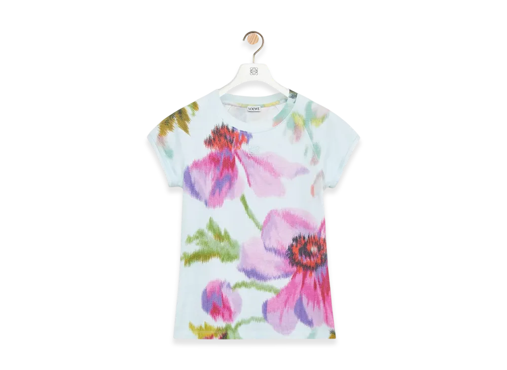 LOEWE Small Fit Tee "Light Blue/Multicolor"