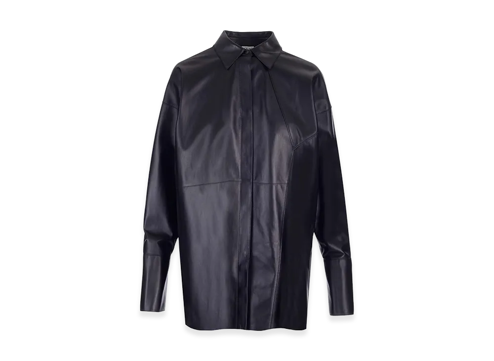 LOEWE Women's Nappa Oversize Shirt "Black"