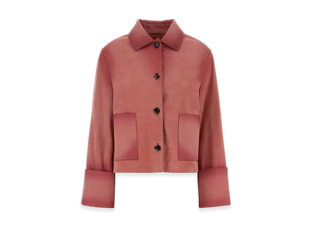 LOEWE Women's Leather Jacket "Dark Brown"