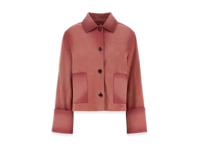 LOEWE Women's Leather Jacket "Dark Brown"