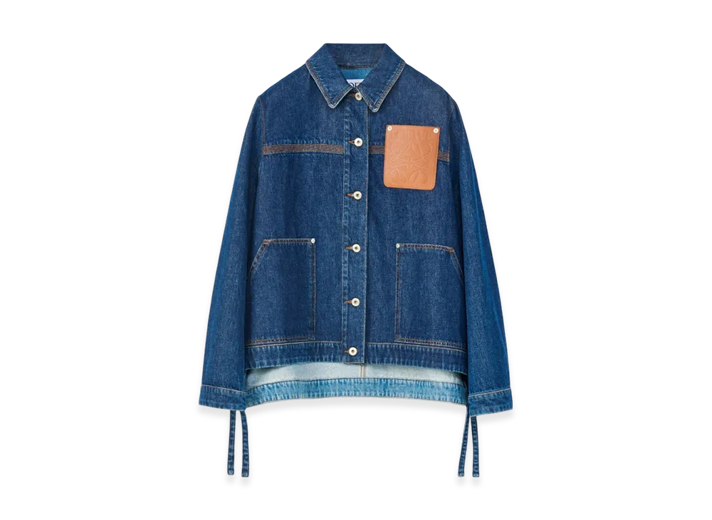 LOEWE Women's Workwear Denim Jacket "Blue/Light Blue"