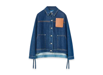 LOEWE Women's Workwear Denim Jacket "Blue/Light Blue"