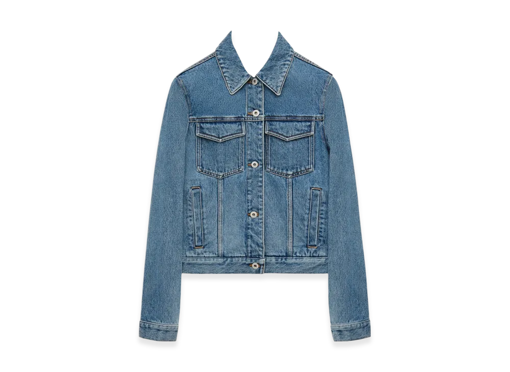 LOEWE Women's Anagram Jacket in Denim Mid "Mid Blue Denim"