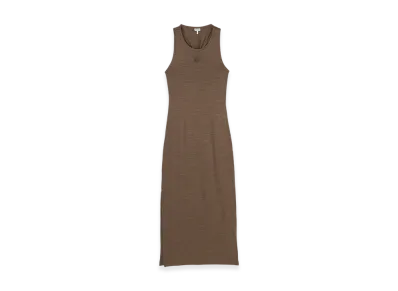 LOEWE Women's Anagram Tank Dress "Chocolate Brown"