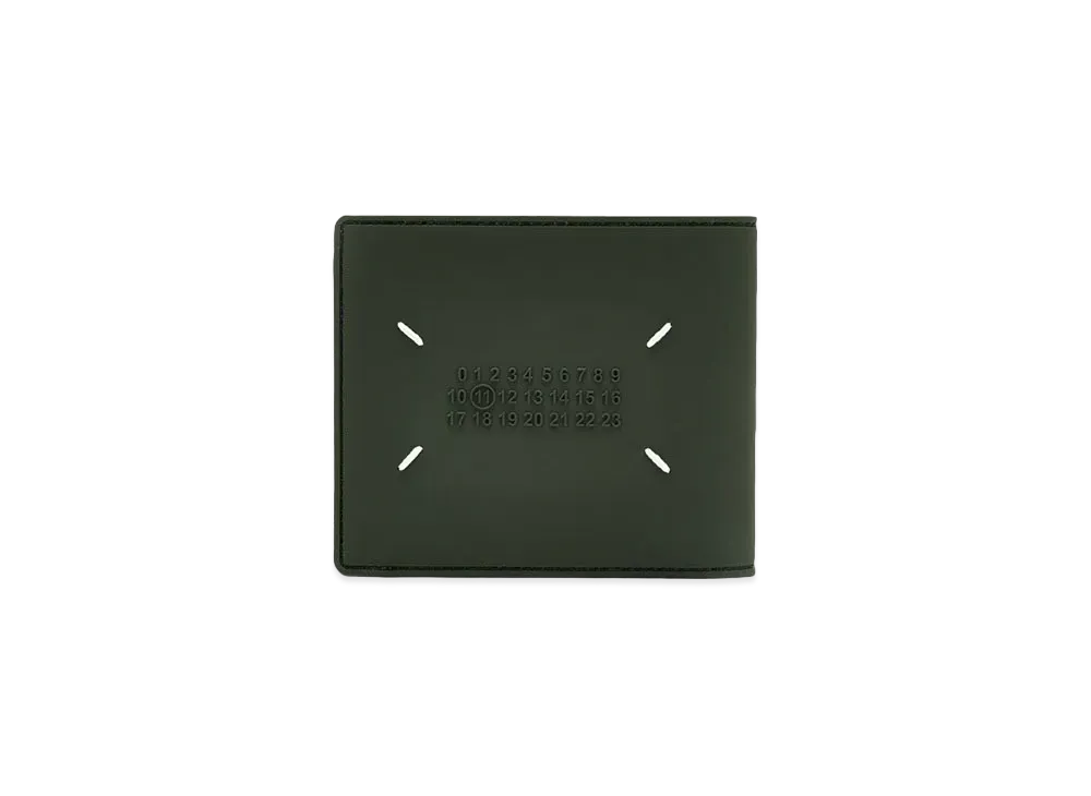 Maison Margiela Rubber Leather Bi-fold Wallet "Military Green"