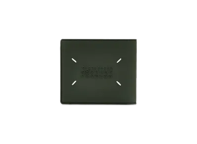 Maison Margiela Rubber Leather Bi-fold Wallet "Military Green"