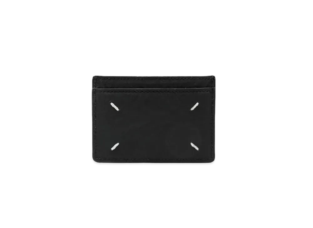 Maison Margiela Wrinkle Smooth Leather Card Holder "Black"