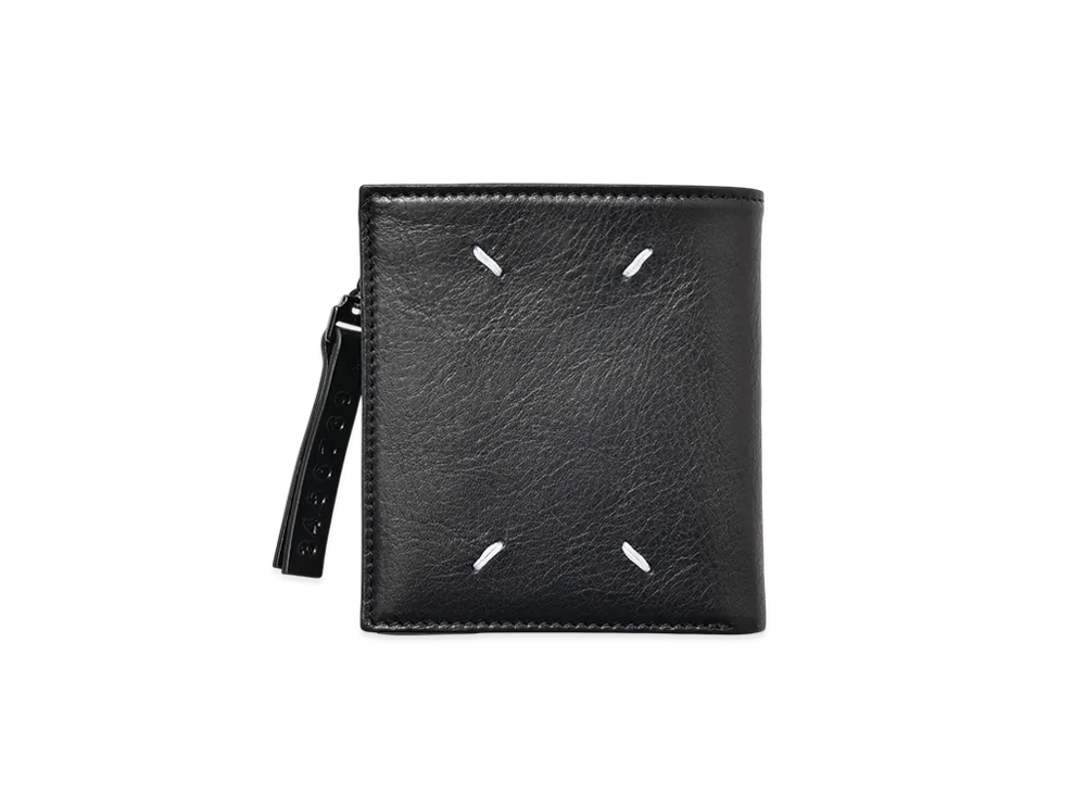 メゾンマルジェラ フォールデッド レザーウォレット "ブラック"