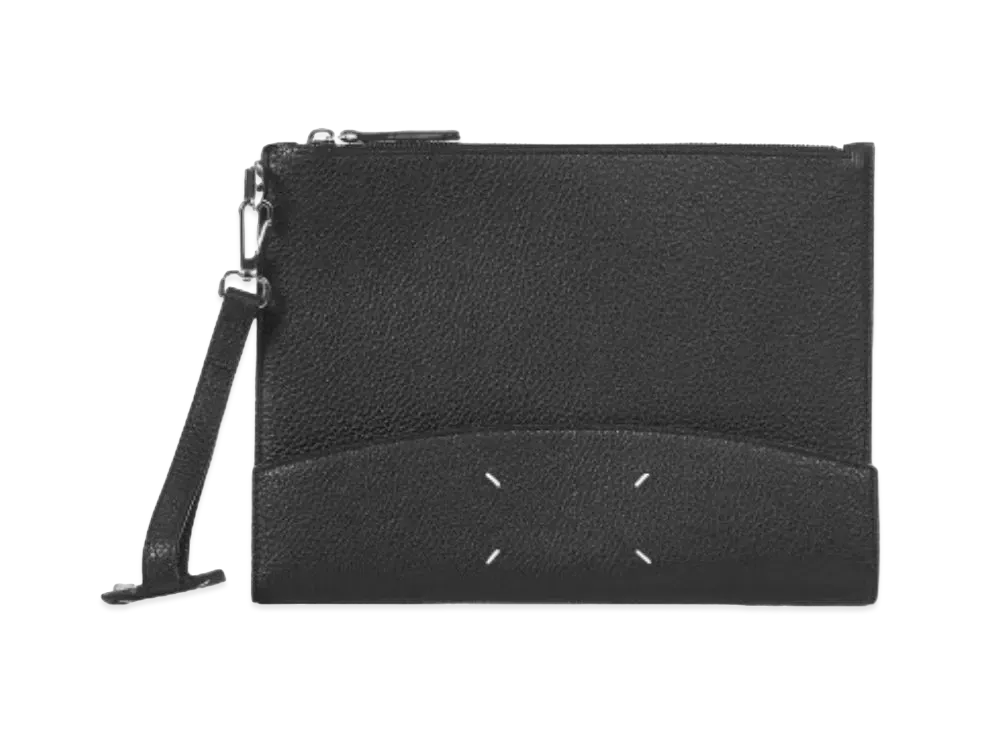 Maison Margiela Calfskin Four Stitches Handle Pouch "Black"