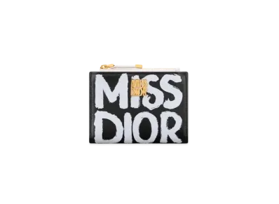 Dior Miss Dior Dahlia Wallet Miss Dior Graffiti Printed Calfskin "Black/White"