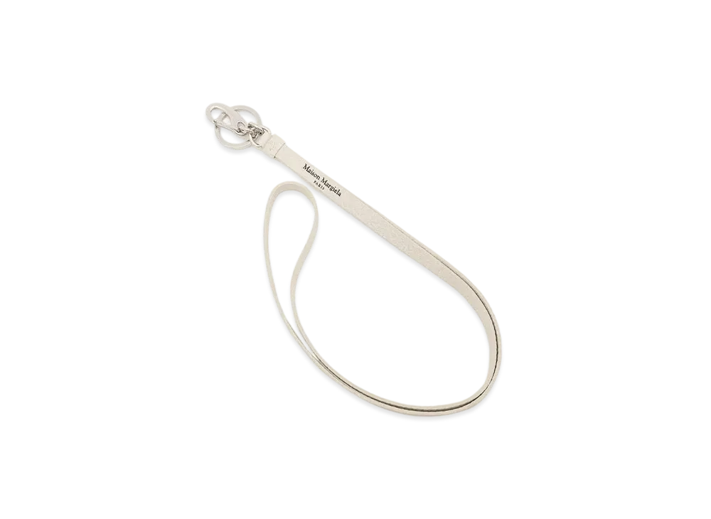 Maison Margiela Printed Logo Neck Keyring "Ivory"