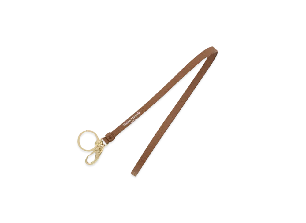 Maison Margiela Printed Logo Neck Keyring "Tan"