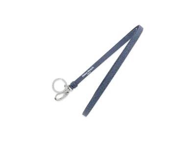 Maison Margiela Printed Logo Neck Keyring "Slate Blue"