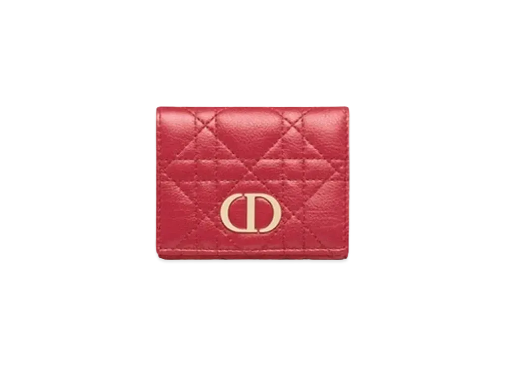 Dior Dior Caro Compact Wallet "Raspberry"