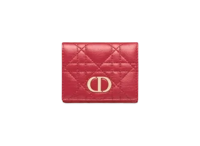 Dior Dior Caro Compact Wallet "Raspberry"