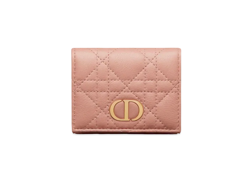 Dior Dior Caro Compact Wallet "Peach Blossom Pink"