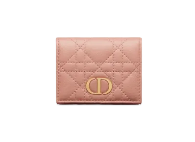 Dior Dior Caro Compact Wallet "Peach Blossom Pink"