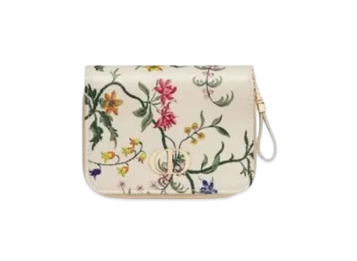 Dior Carocompact Zip Wallet "White"