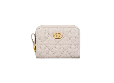 Dior Caro Scarlet Wallet Clover Cannage Lambskin Japan Exclusive "Linen Beige"