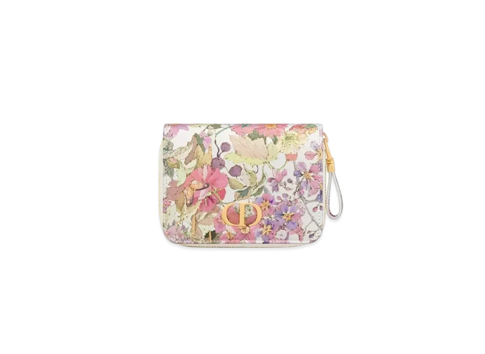 Dior Caro Scarlet Wallet Dior 4 Saisons Ete Printed Calfskin "White/Multicolor"