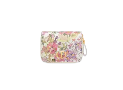 Dior Caro Scarlet Wallet Dior 4 Saisons Ete Printed Calfskin "White/Multicolor"
