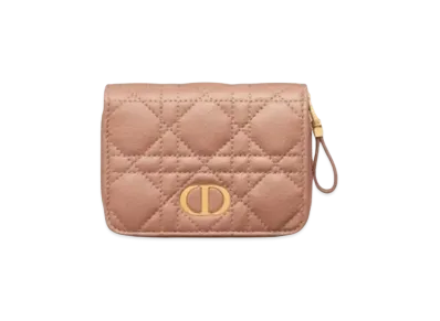 Dior Karos Mall Zipper Wallet "Pink"