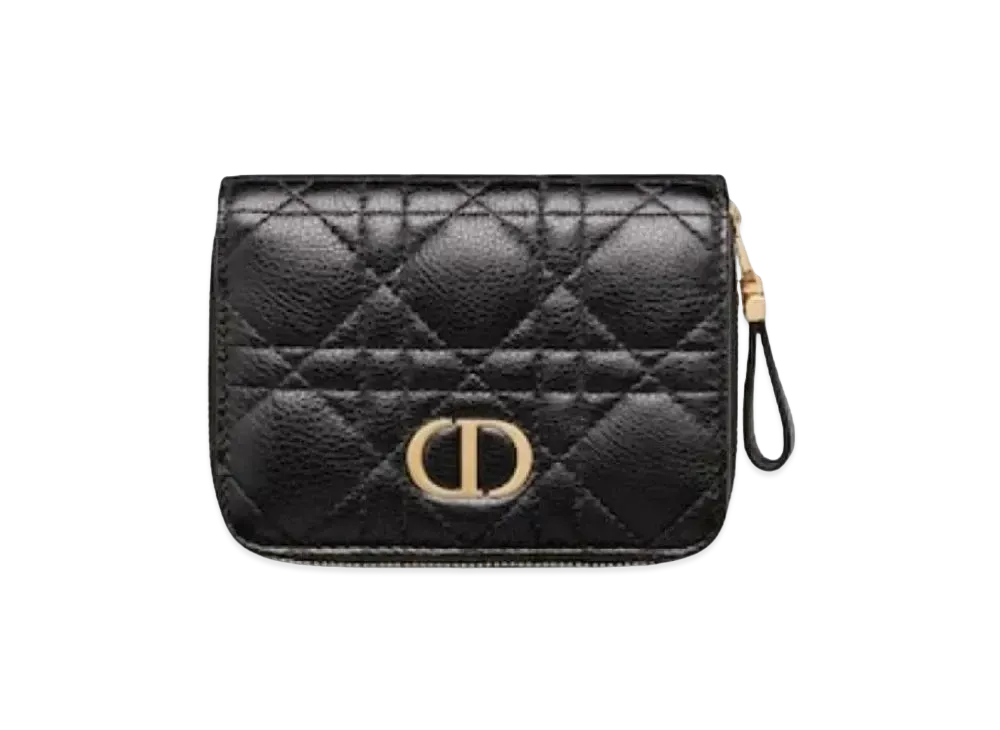 ディオール カロ スモール ジッパーウォレット "ブラック" S5032UWHC_M900