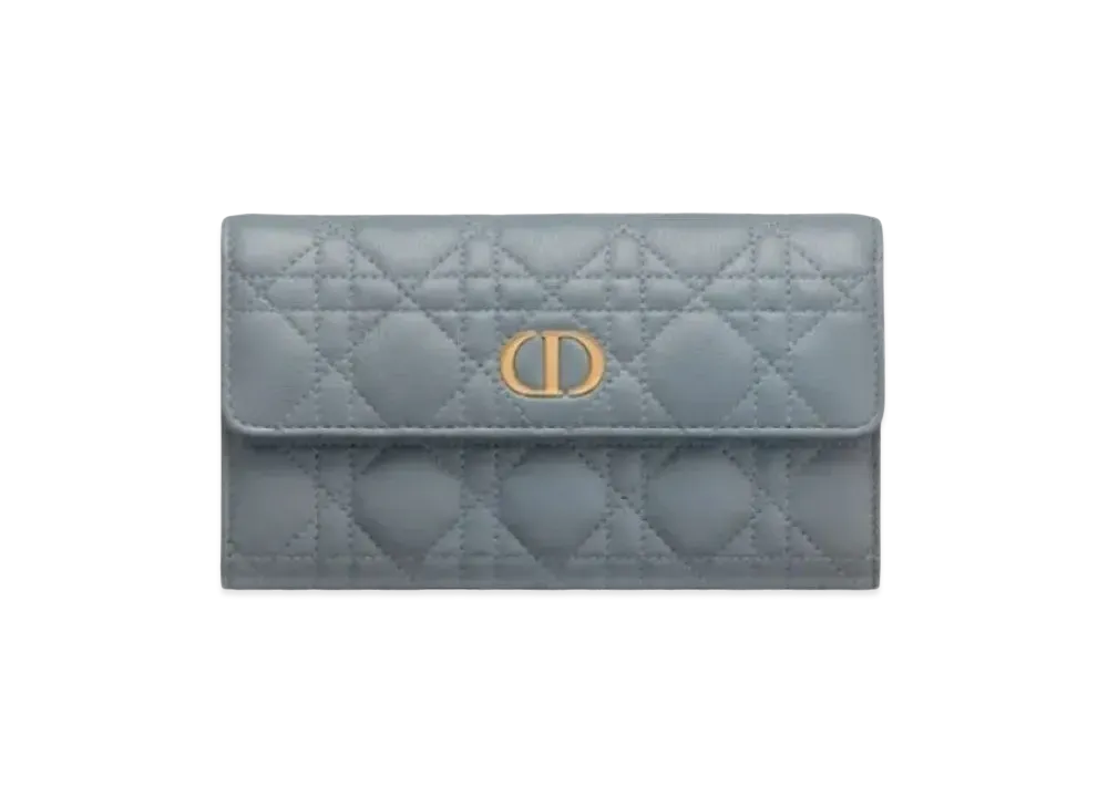 Dior Caro Wallet "Cloud Blue"