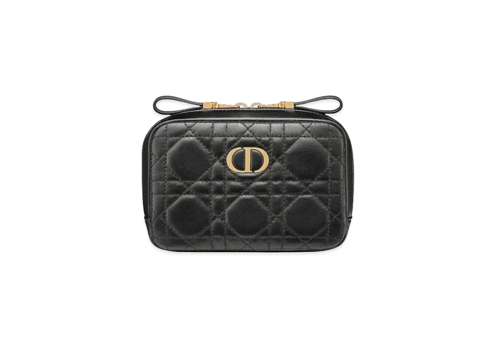 Dior Small Dior Caro Zipped Pouch "Black"