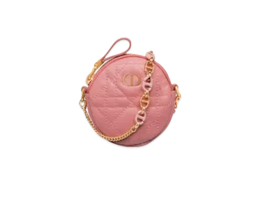 Dior Mini Dior Caro Round Pouch "Pink"