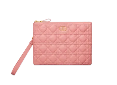 Dior Medium Dior Caro Daily Pouch Supple Cannage Calfskin "Light Pink"