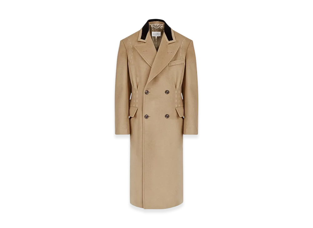 Maison Margiela Decortique Double Breasted Coat "Camel"