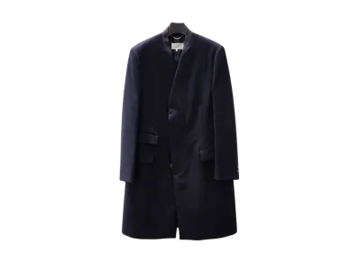Maison Margiela Wool Twill Minimal Coat "Navy"