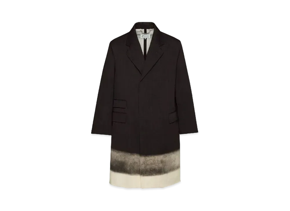 Maison Margiela Trompe L'oeil Pinstripe Coat "Dark Shadow"