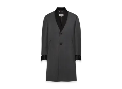 Maison Margiela Men's Cavalry Twill Coat "Charcoal"