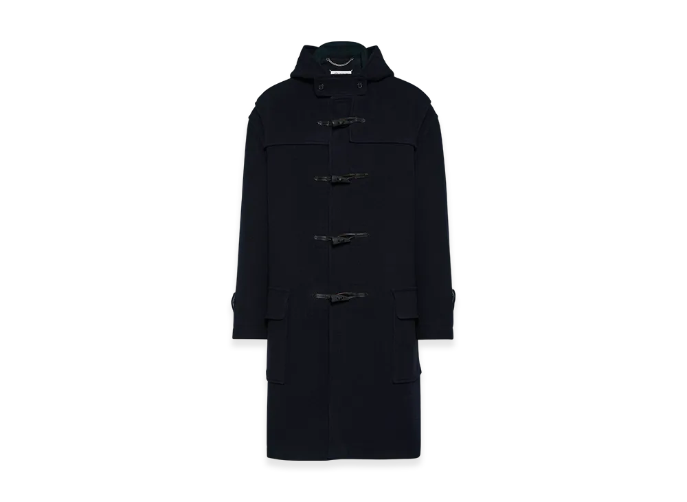 Maison Margiela Men's Hooded Wool Coat "Navy"