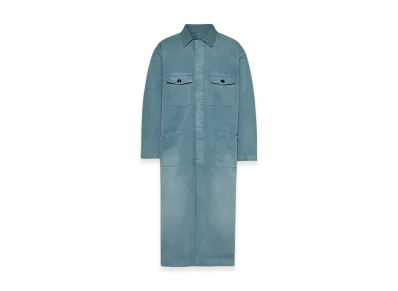 Maison Margiela Men's Herringbone Trench Coat "Blue"