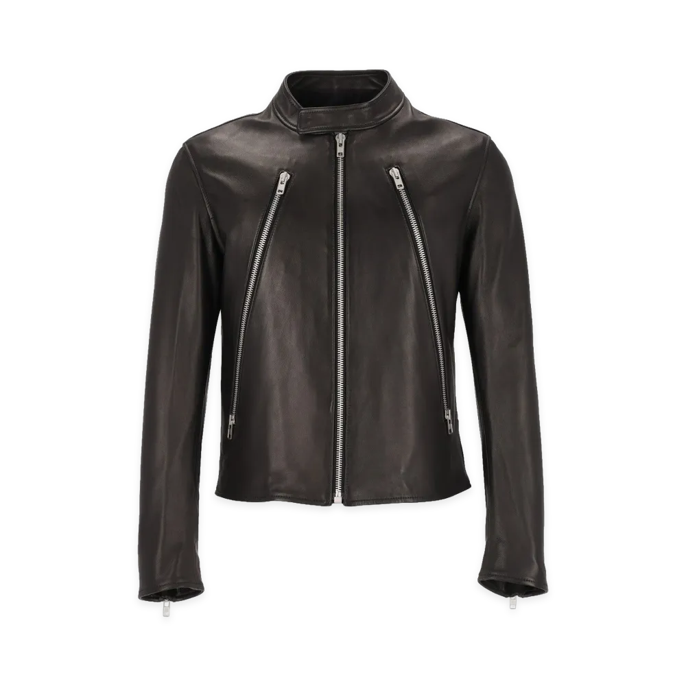 Maison Margiela 5-Zip Leather Jacket "Black"