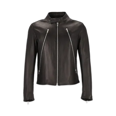 Maison Margiela 5-Zip Leather Jacket "Black"