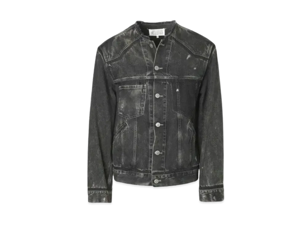 Maison Margiela Collarless Denim Jacket "Black"
