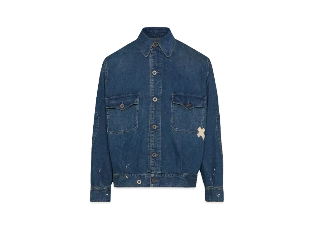 Maison Margiela Distressed Denim Jacket "Greencast Indigo"