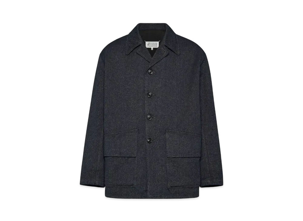 Maison Margiela Men's Cotton Caban Jacket "Blue"